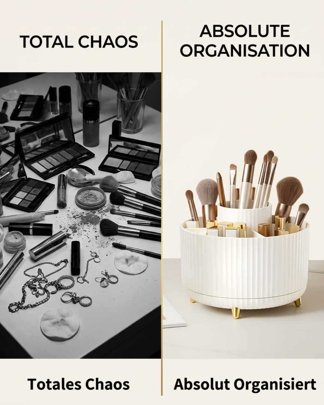 360° Drehbarer Make-up Organizer mit 5 Fächern
