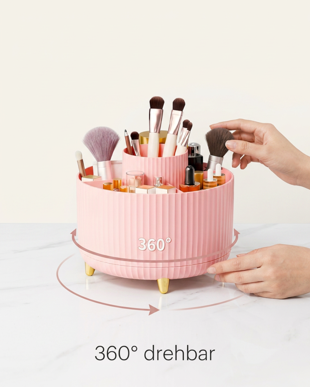 360° Drehbarer Make-up Organizer mit 5 Fächern