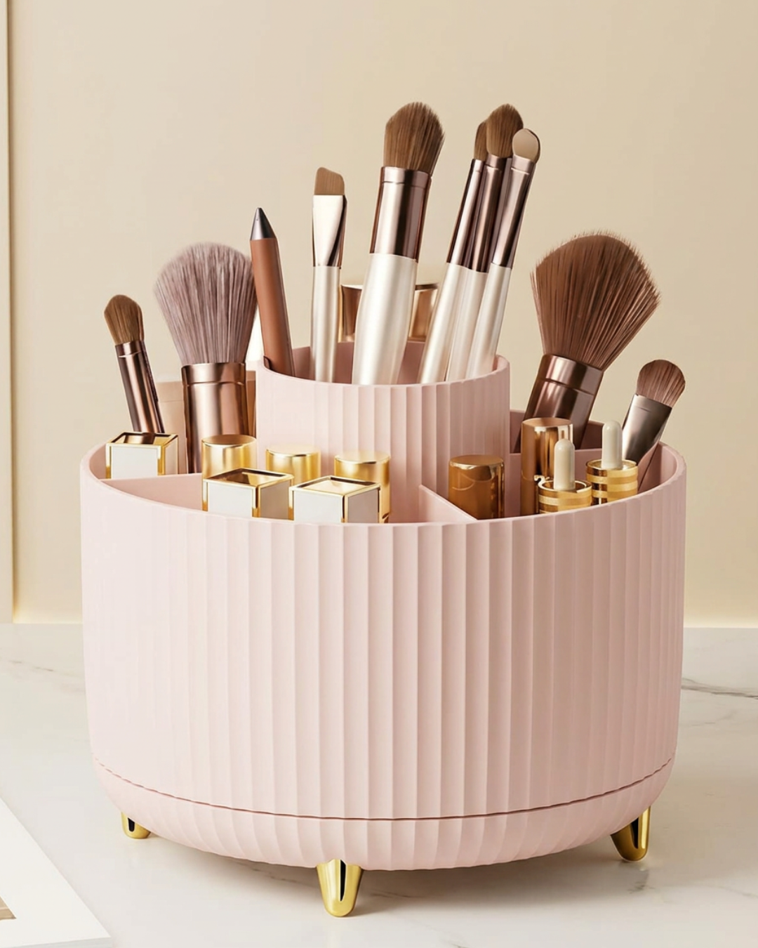 360° Drehbarer Make-up Organizer mit 5 Fächern