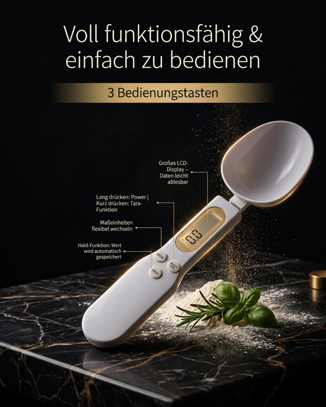SmartChef Elite – Digitale Präzisions-Messlöffel-Waage
